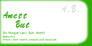 anett but business card